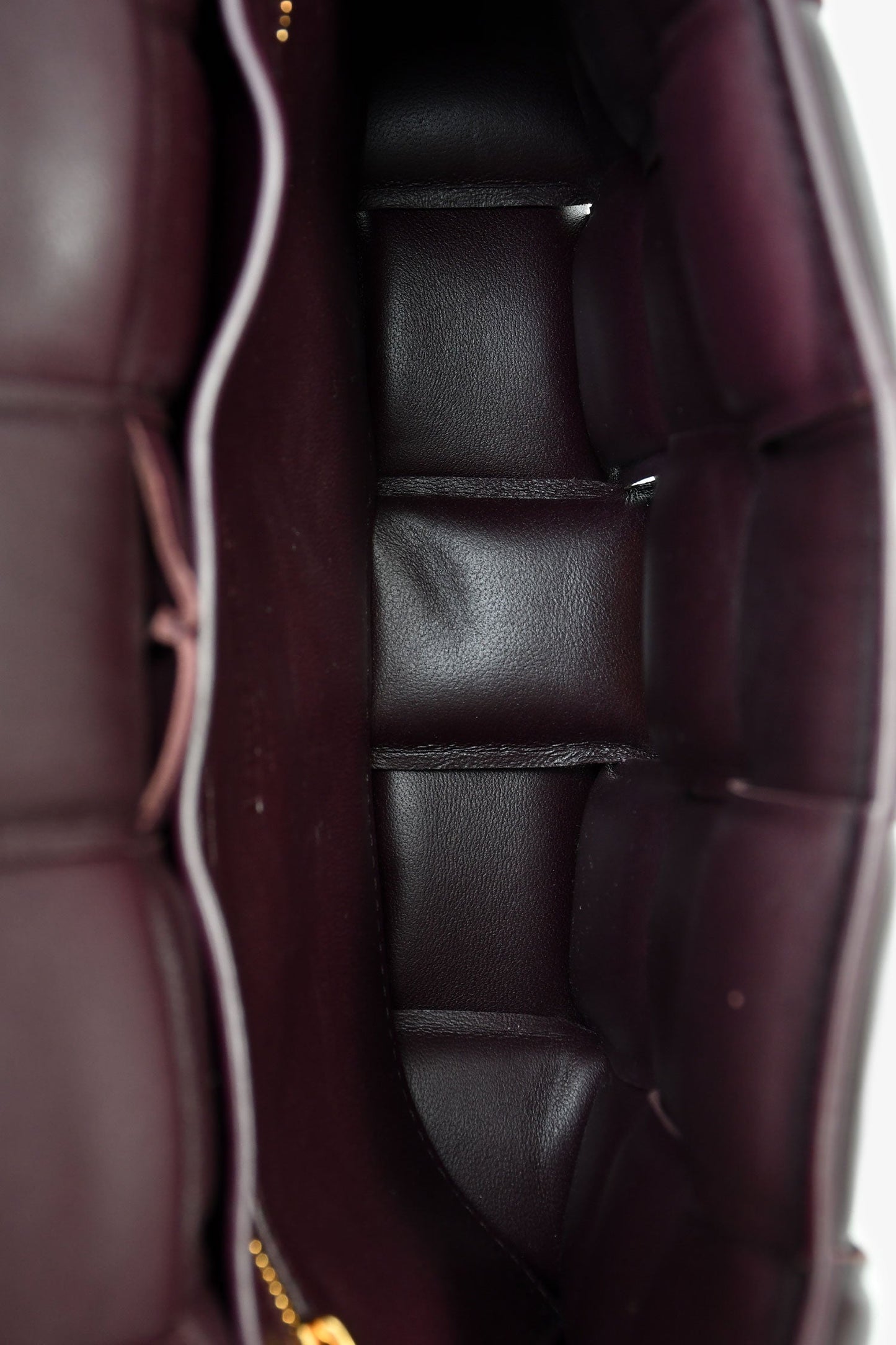 Bottega Veneta Burgundy Leather Intrecciato Padded Cassette Crossbody