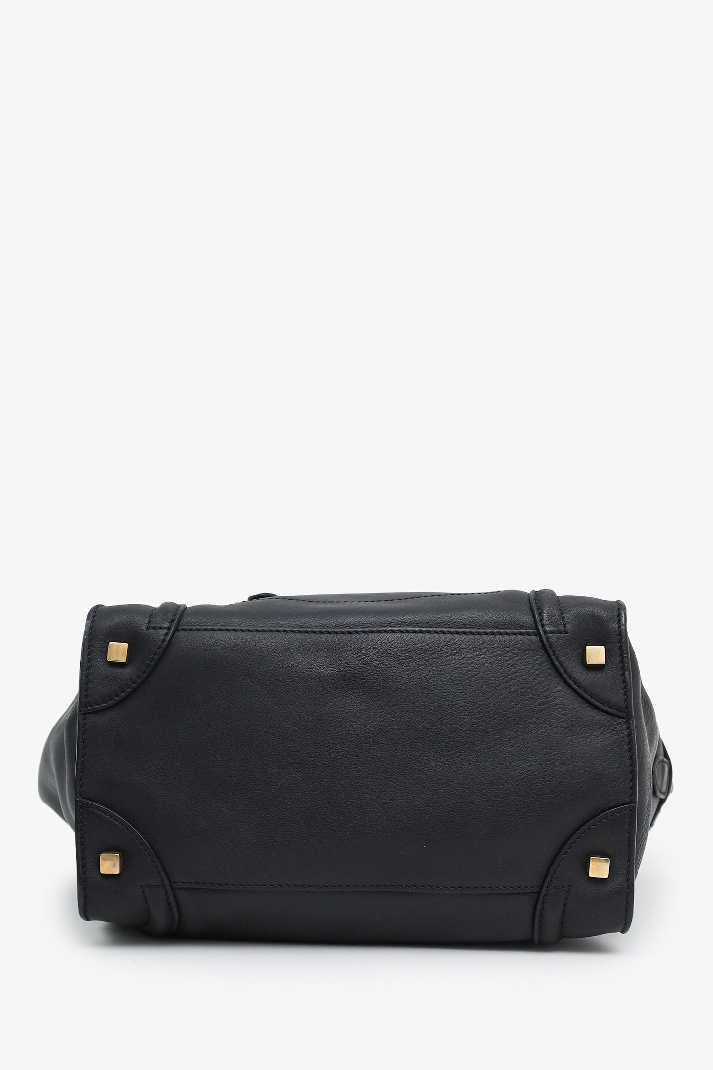 Celine Black Leather Micro Luggage Tote