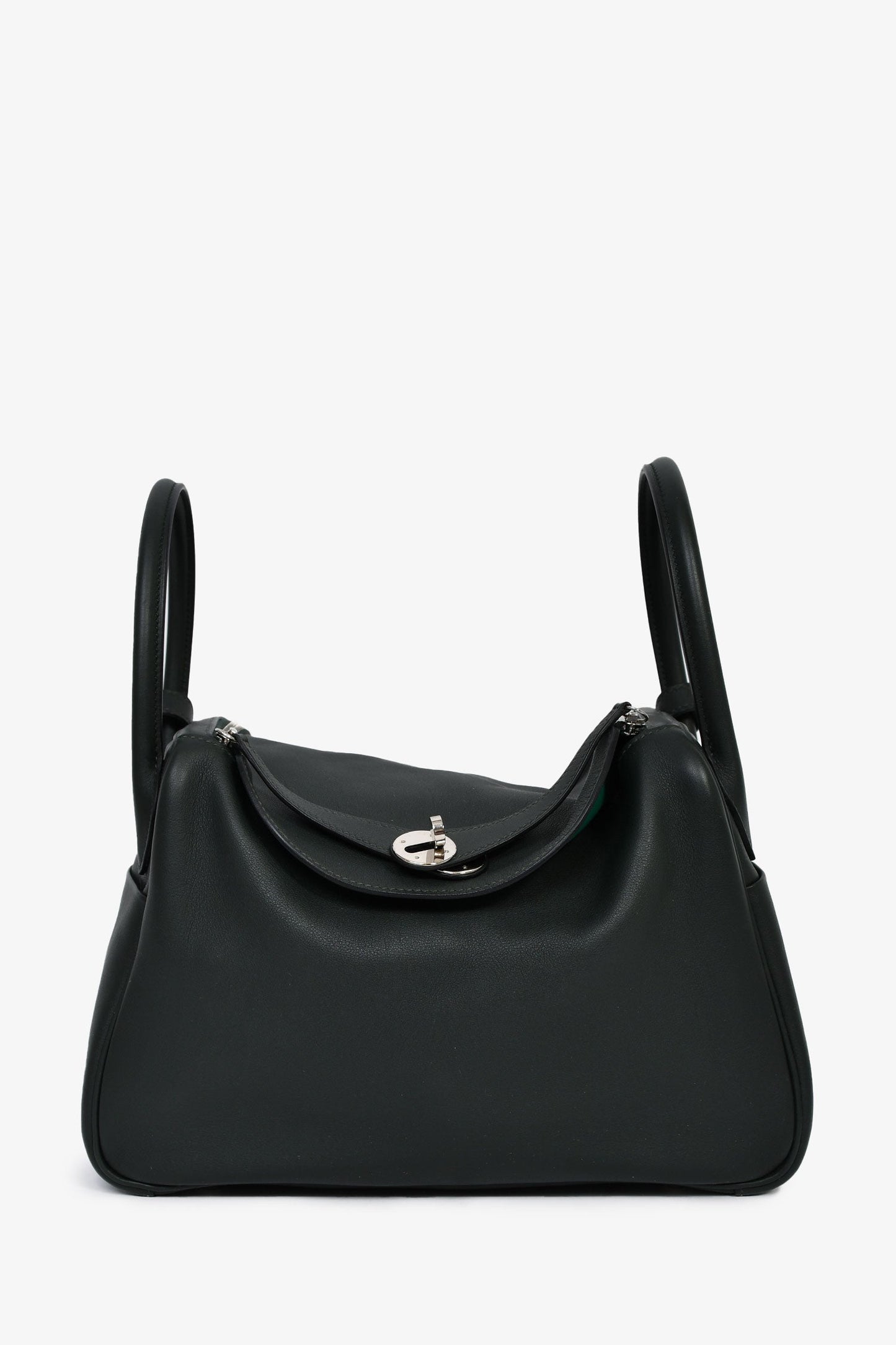 Hermès 2023 Dark Blue Swift Lindy 30 PHW with Strap