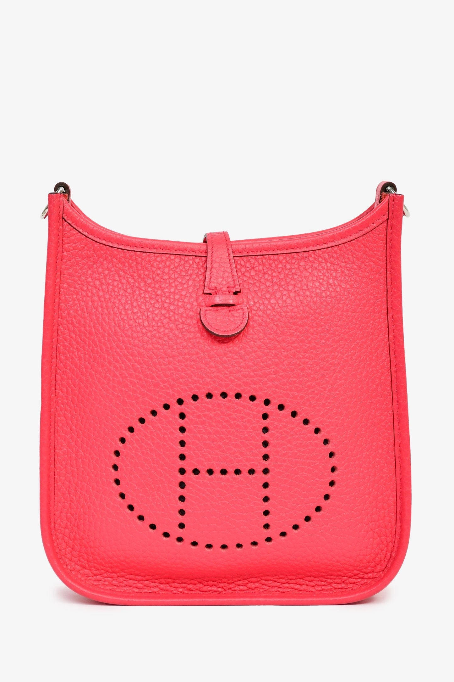 Hermès 2020 Pink Clemence Leather TPM Crossbody