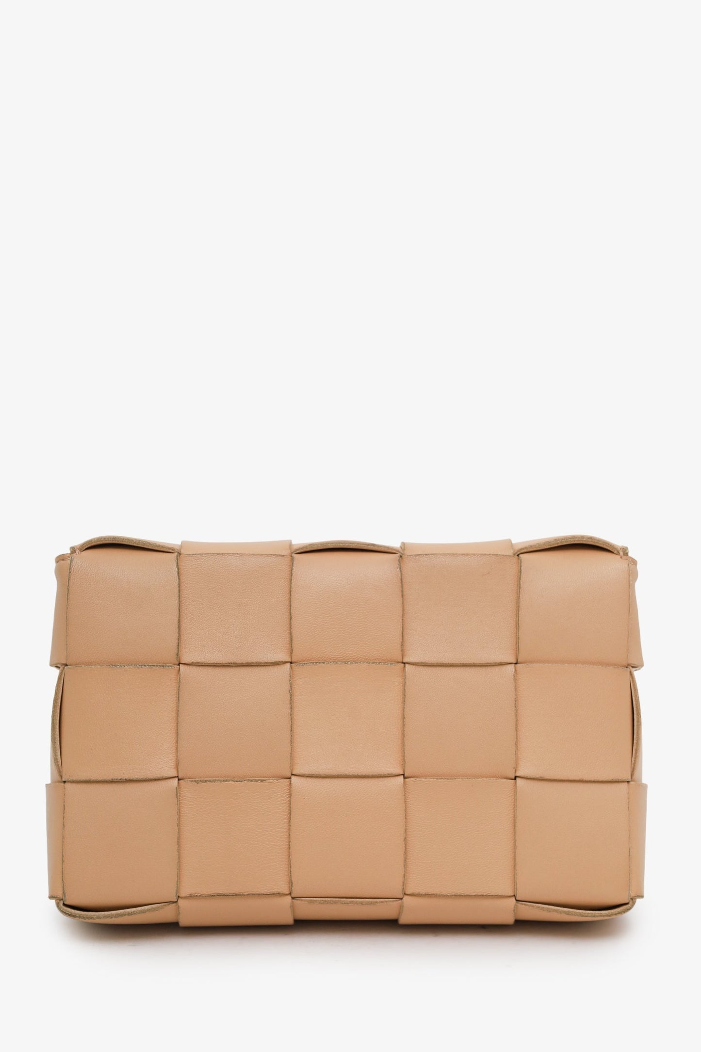 Bottega Veneta Tan Small Intreccio Cassette Crossbody Bag