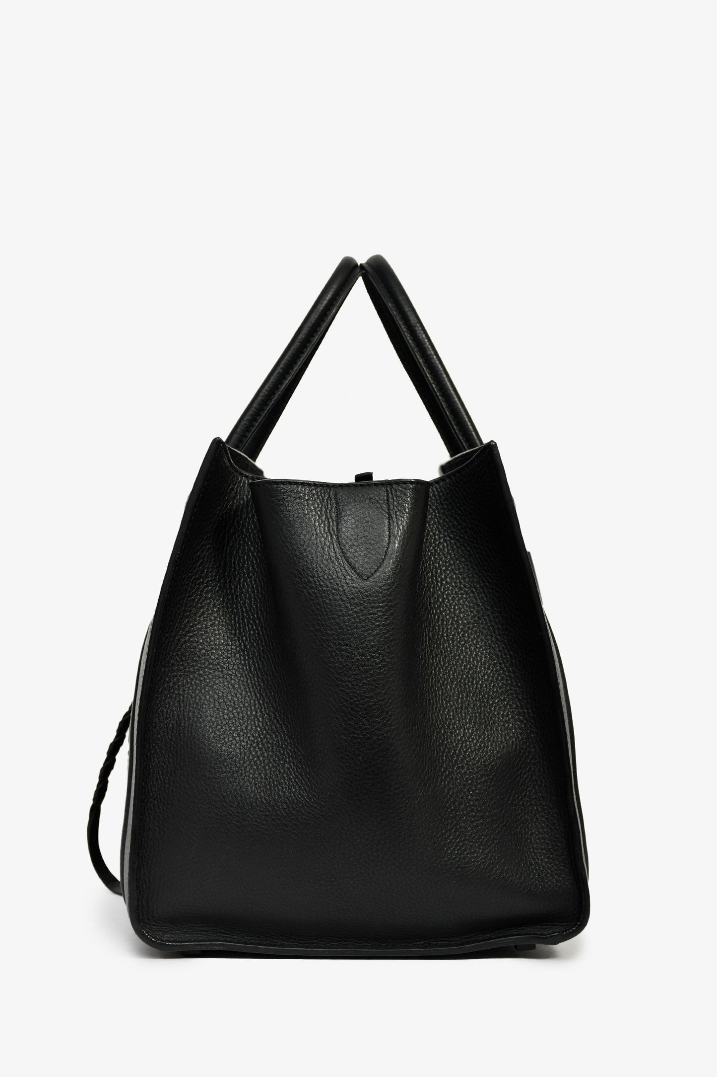 Celine Black Leather Medium Luggage Phantom Tote