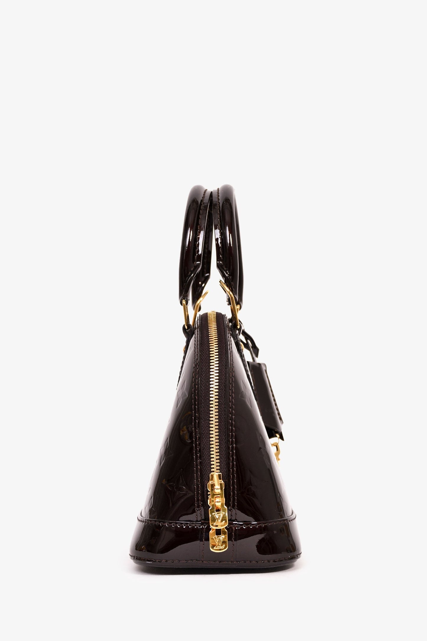 Louis Vuitton Burgundy Monogram Vernis Alma BB Top Handle