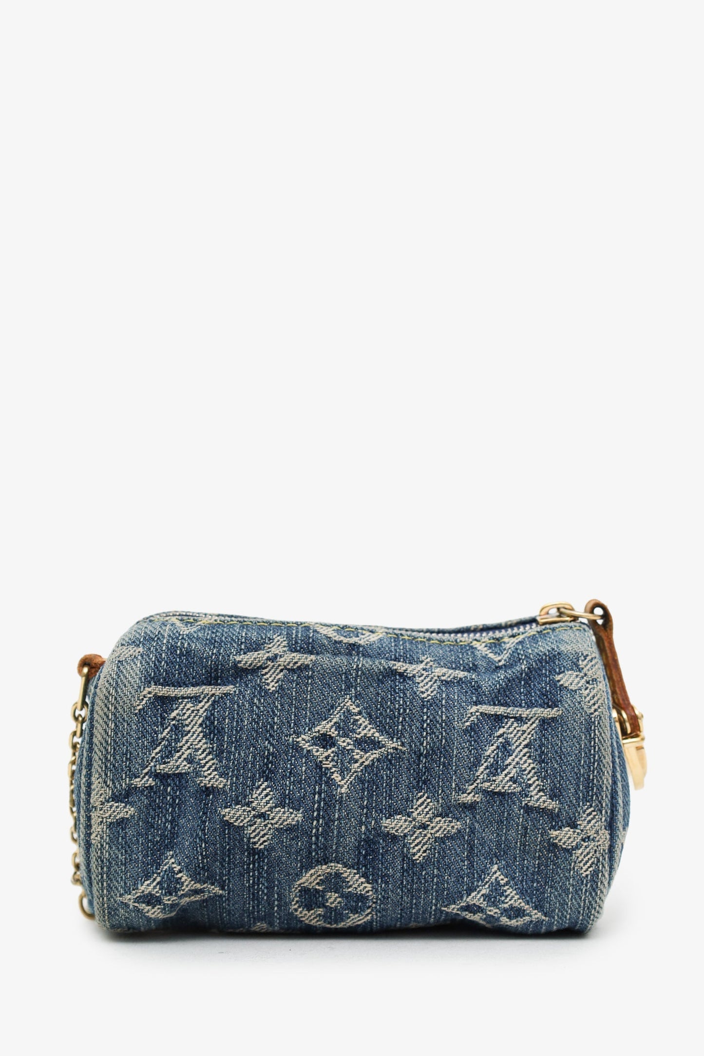 Louis Vuitton Blue Monogram Denim Mini Speedy Bag Charm