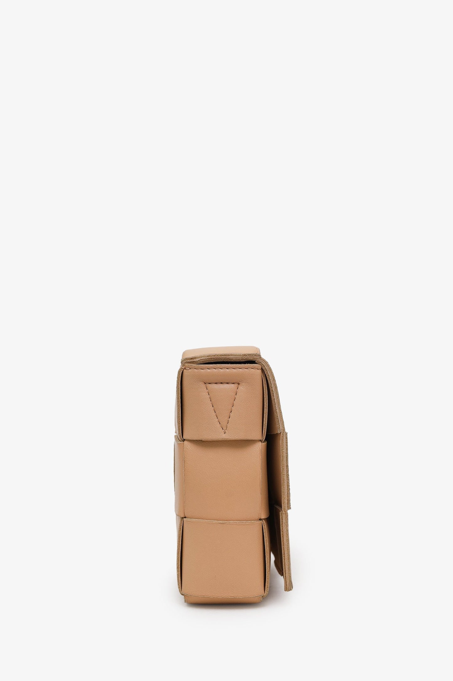 Bottega Veneta Tan Small Intreccio Cassette Crossbody Bag