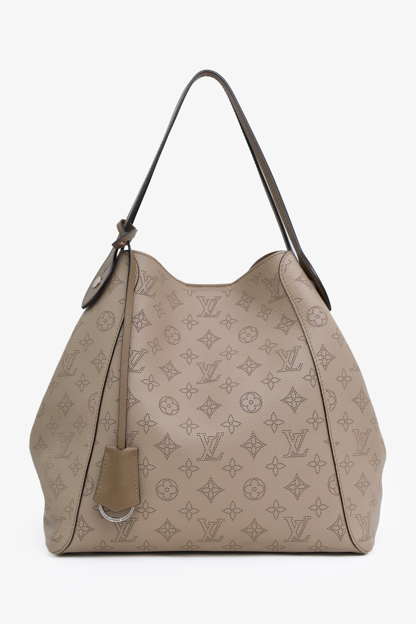 Louis Vuitton 2019 Taupe Mahina Leather 'Hina' PM Bag With Pouch