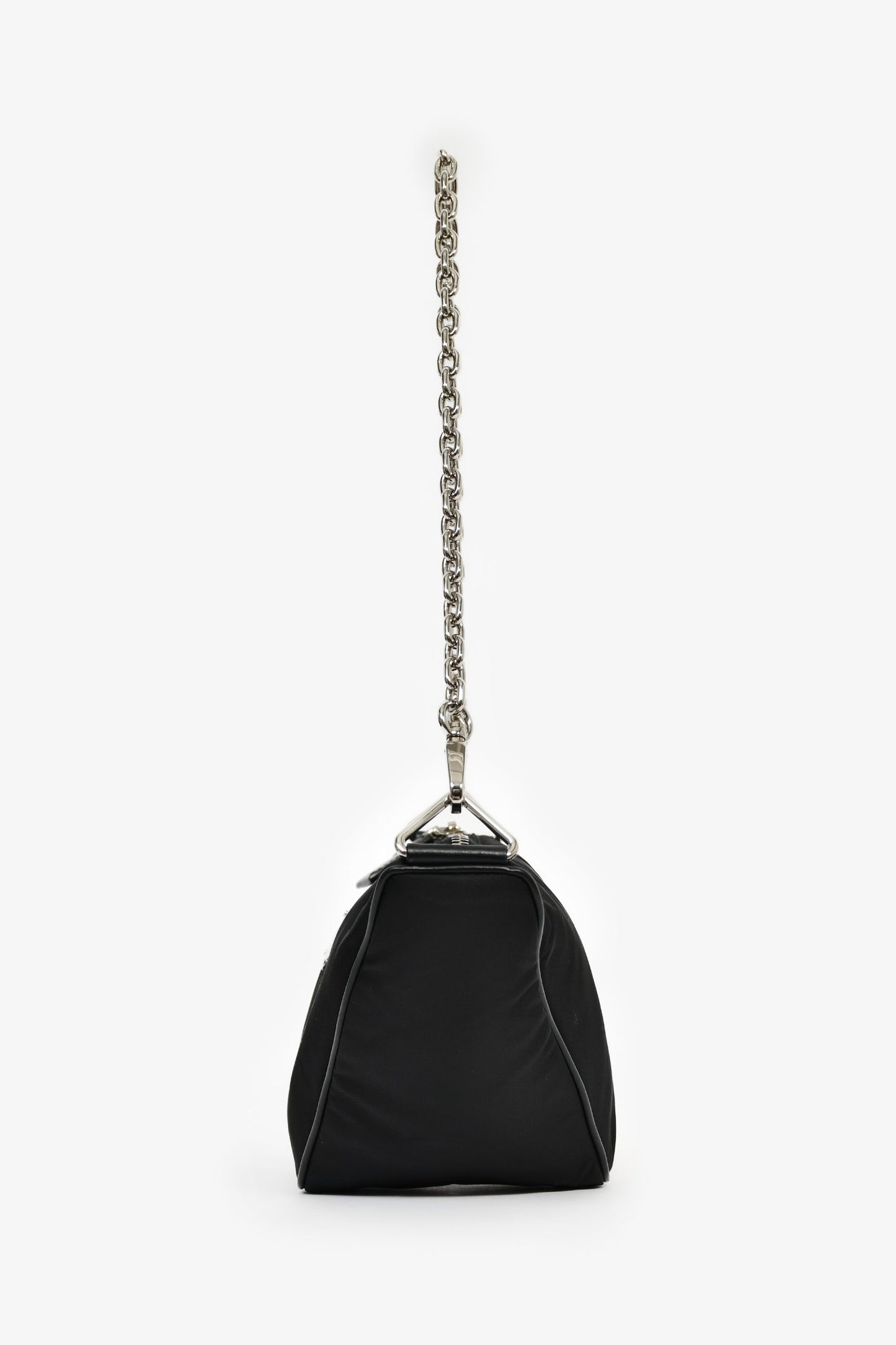 Prada Black Nylon 2005 Re-Edition Crossbody Triangle Shape