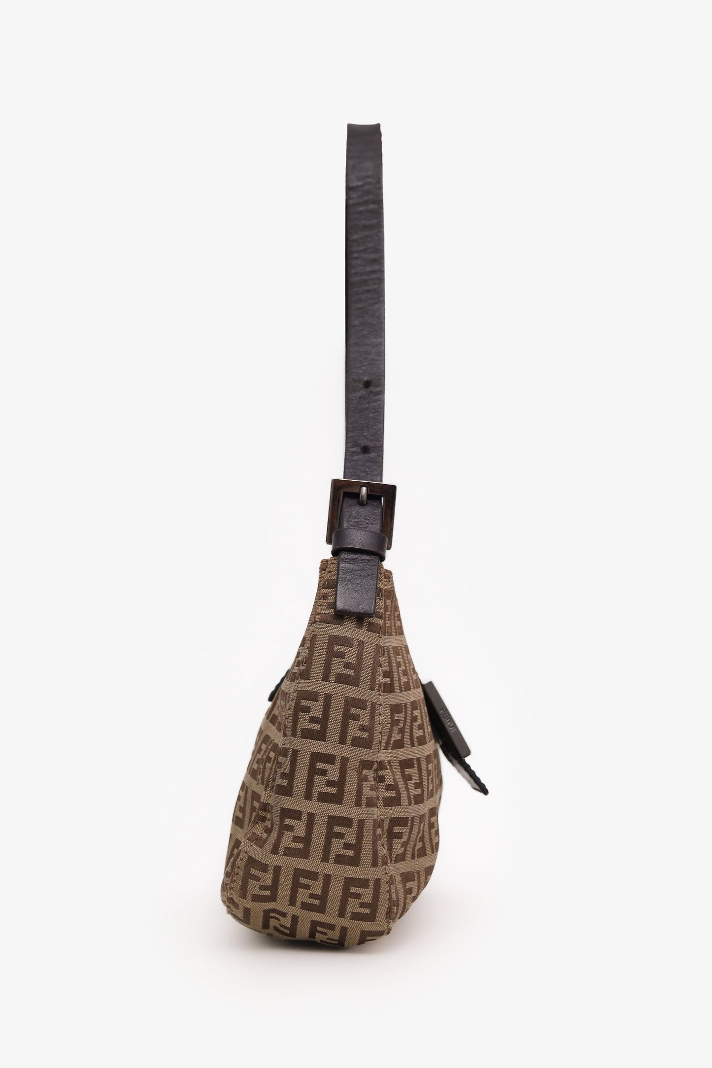 Fendi Beige Zucchino Canvas Shoulder Bag