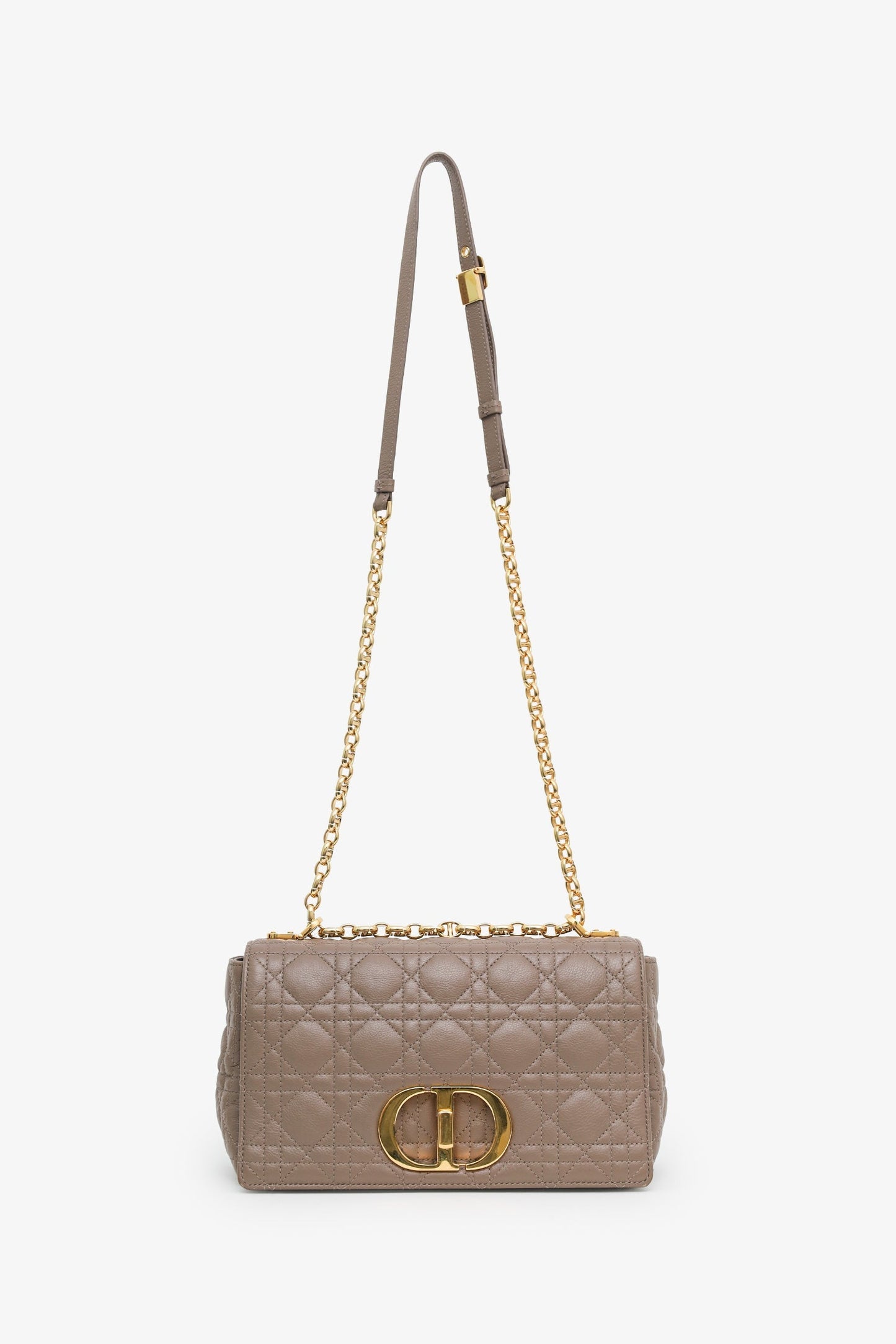 Christian Dior 2021 Blush Cannage Leather Medium Caro Shoulder Bag
