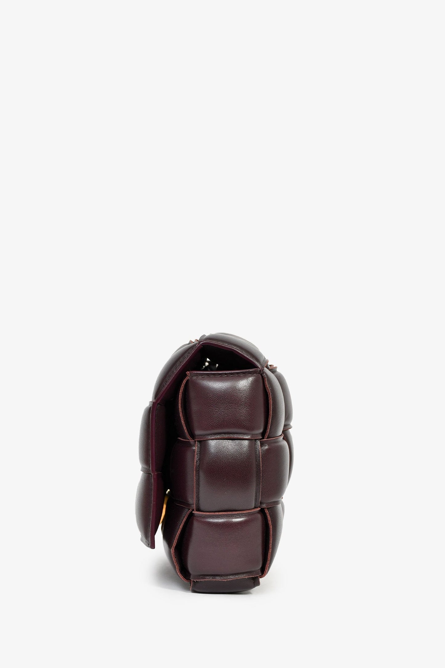 Bottega Veneta Burgundy Leather Intrecciato Padded Cassette Crossbody