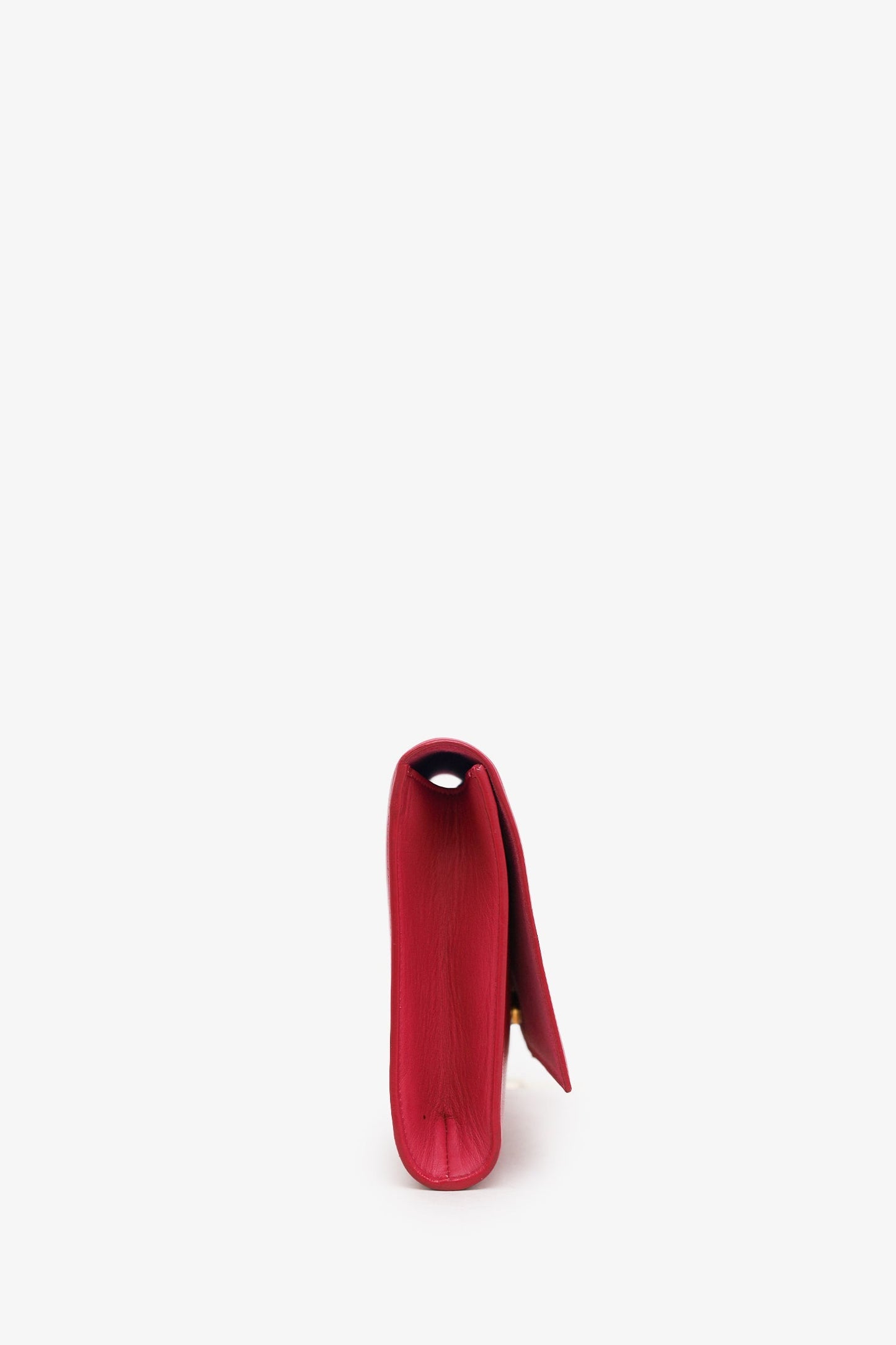 Saint Laurent Hot Pink Leather Ligne Clutch