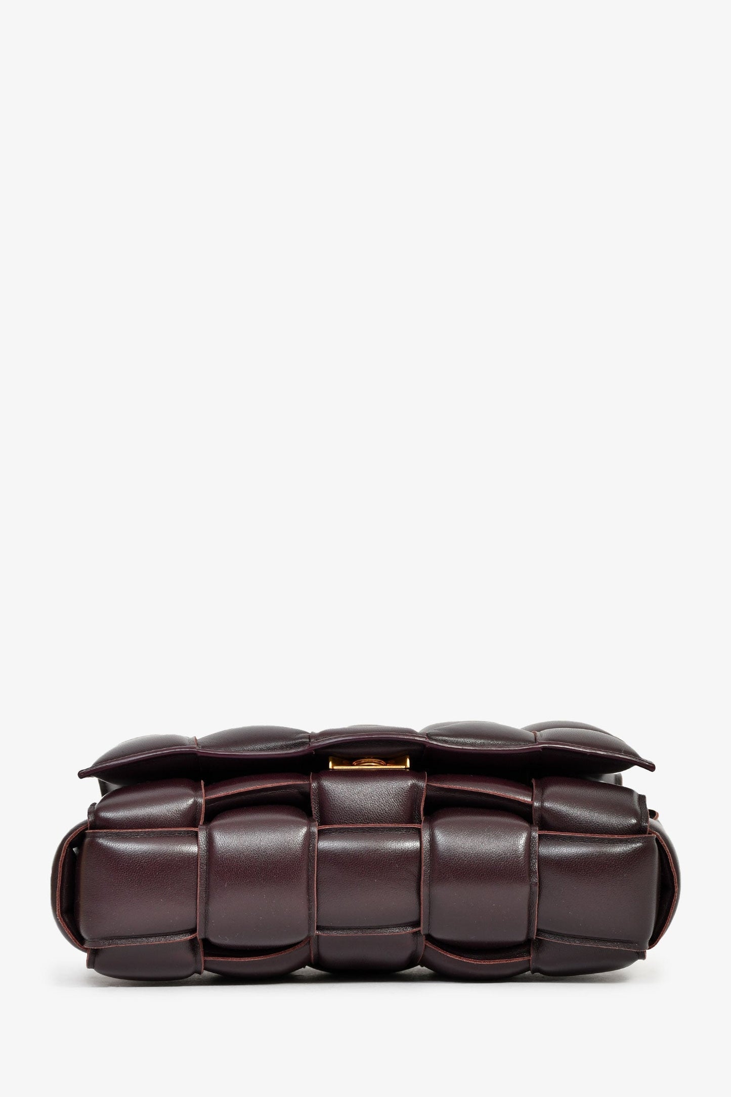 Bottega Veneta Burgundy Leather Intrecciato Padded Cassette Crossbody