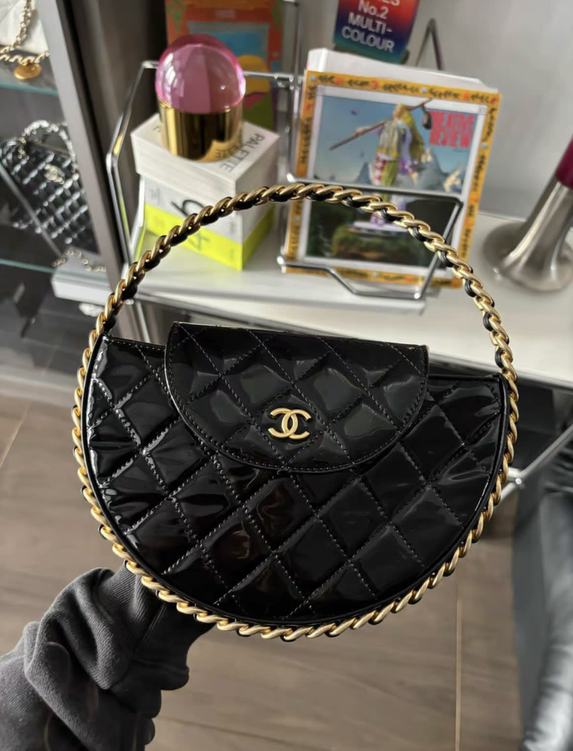 Chanel23k patent leather hula hoop latest model Brand new and un