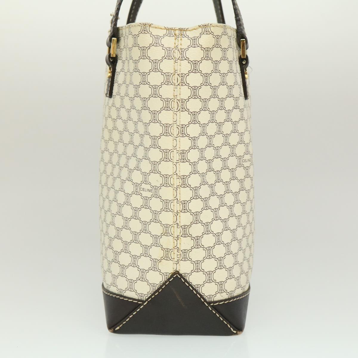 Luxury CELINE Macadam Canvas Tote Bag PVC Leather Whe  fm1320