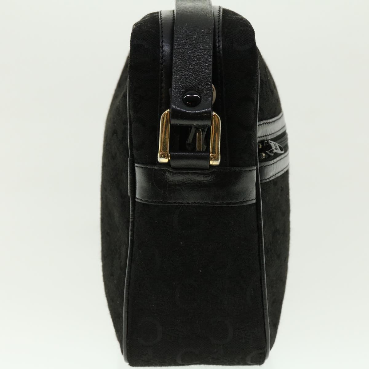 Luxury CELINE C Macadam Canvas Shoulder Bag Black  fm2217