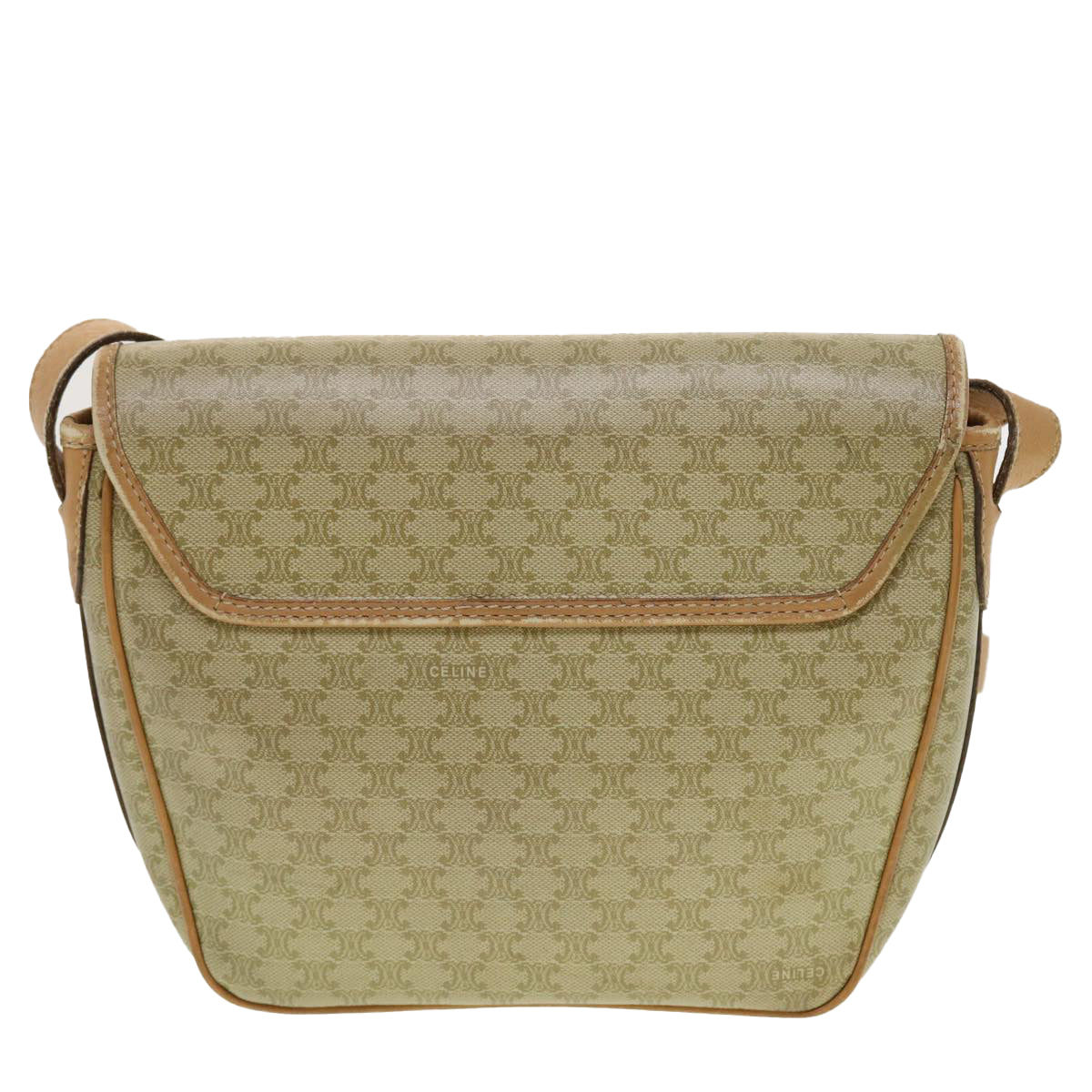 Luxury CELINE Macadam Canvas Shoulder Bag Beige  fm2348