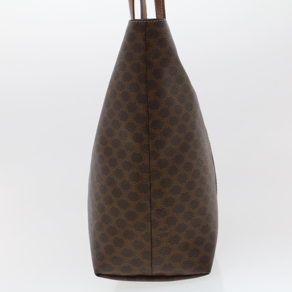 Luxury CELINE Macadam Canvas Tote Bag PVC Leather Brown  fm2373
