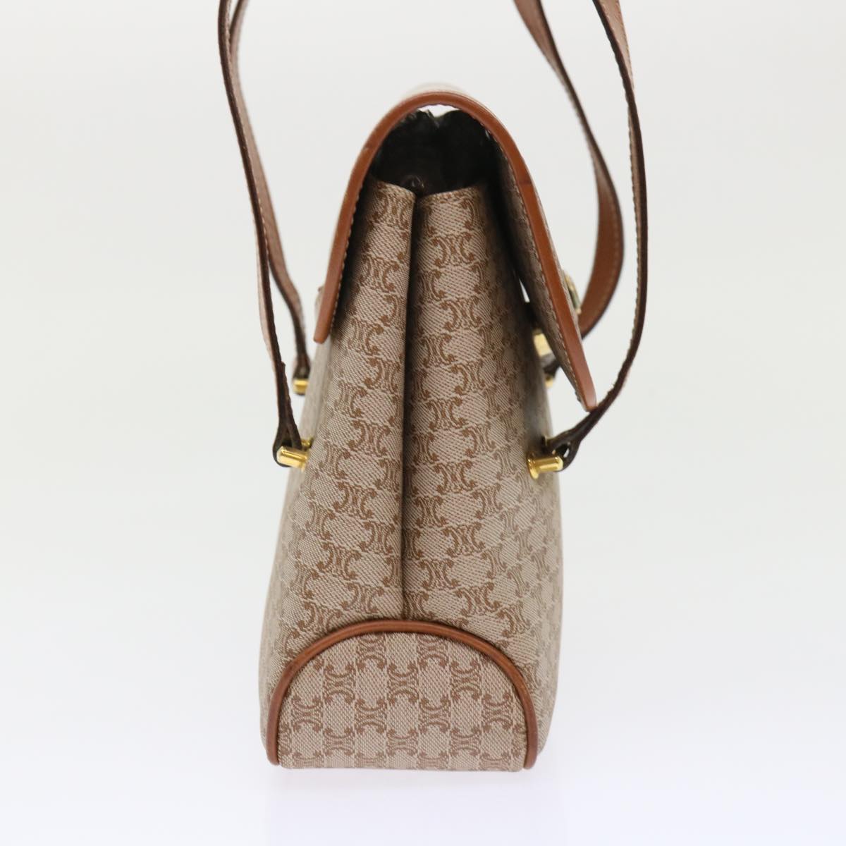 Luxury CELINE Macadam Canvas Shoulder Bag Beige  fm2486