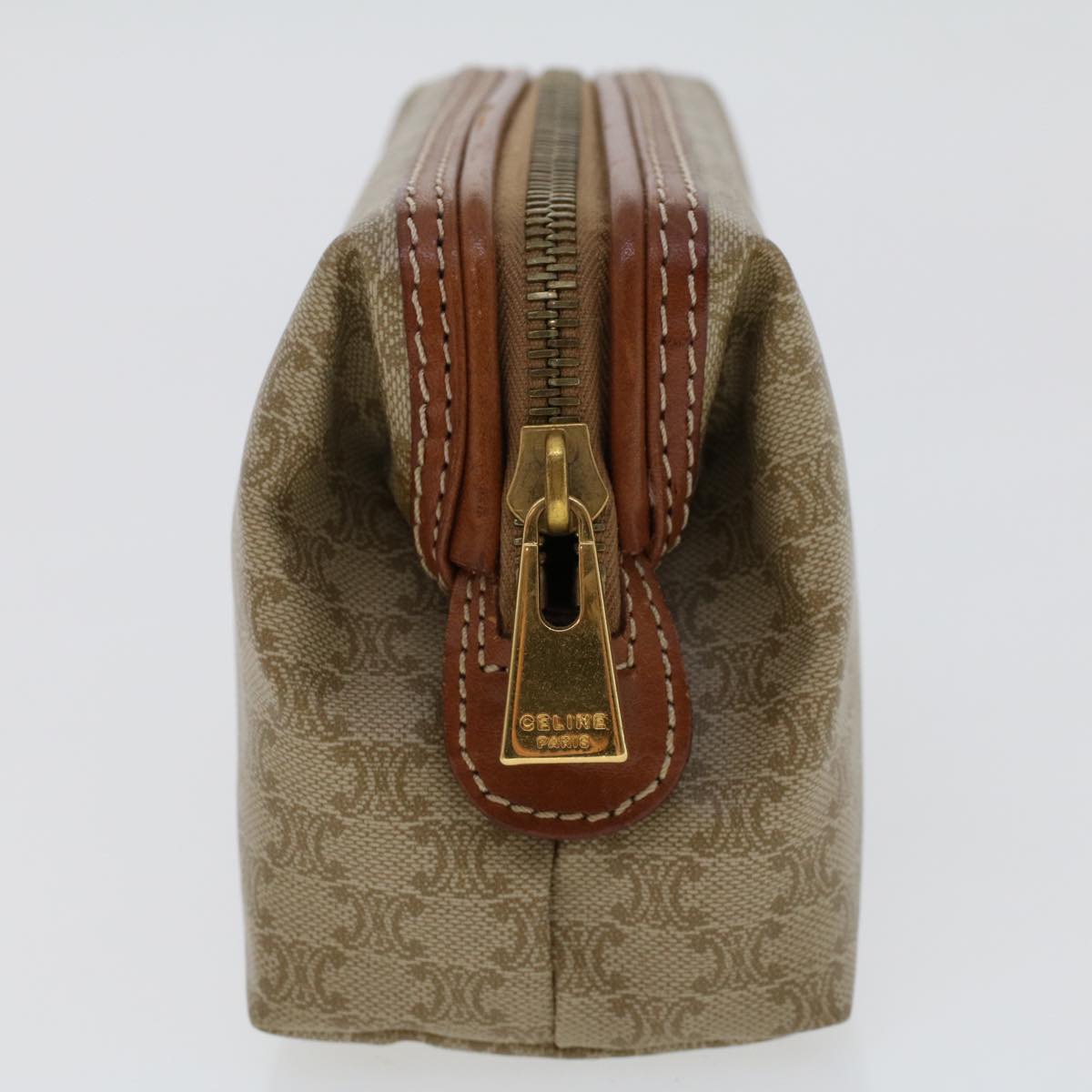 Luxury CELINE Macadam Canvas Pouch Beige  fm2545