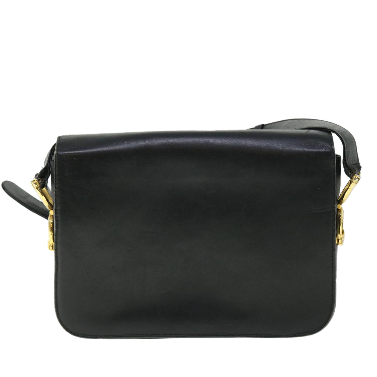 Luxury CELINE Horse Carriage Shoulder Bag Leather Black  fm2707