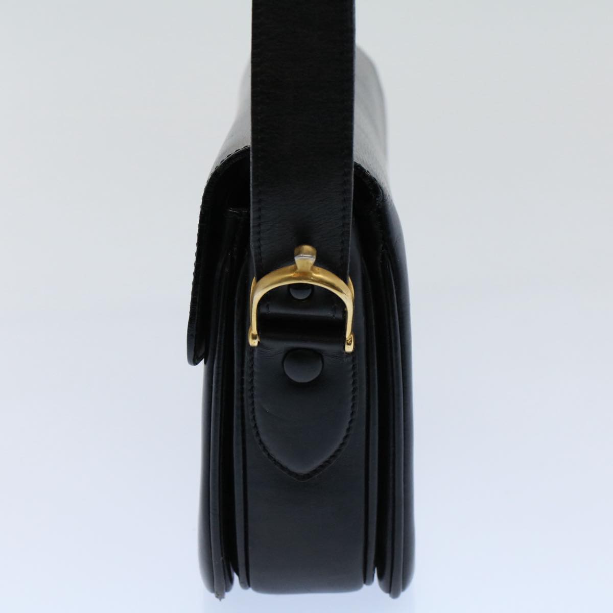 Luxury CELINE Horse Carriage Shoulder Bag Leather Black  fm2800