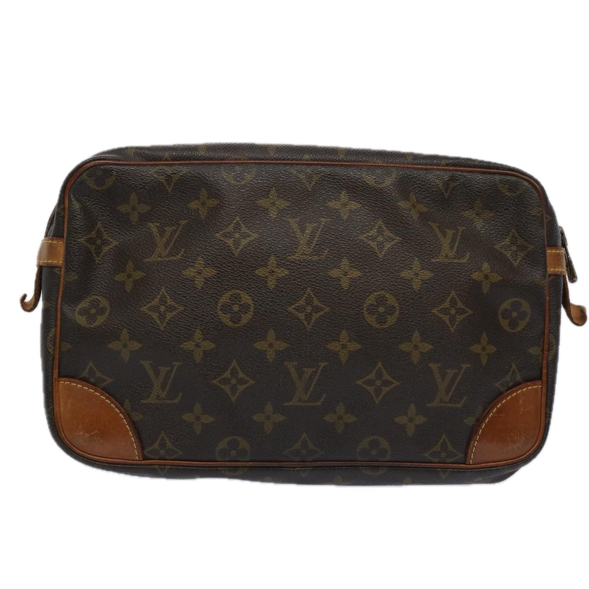 LOUIS VUITTON Monogram Compiegne 28 Clutch Bag M51845 LV Auth fm3004
