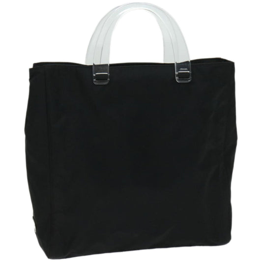 PRADA Hand Bag Nylon Black Auth fm3213