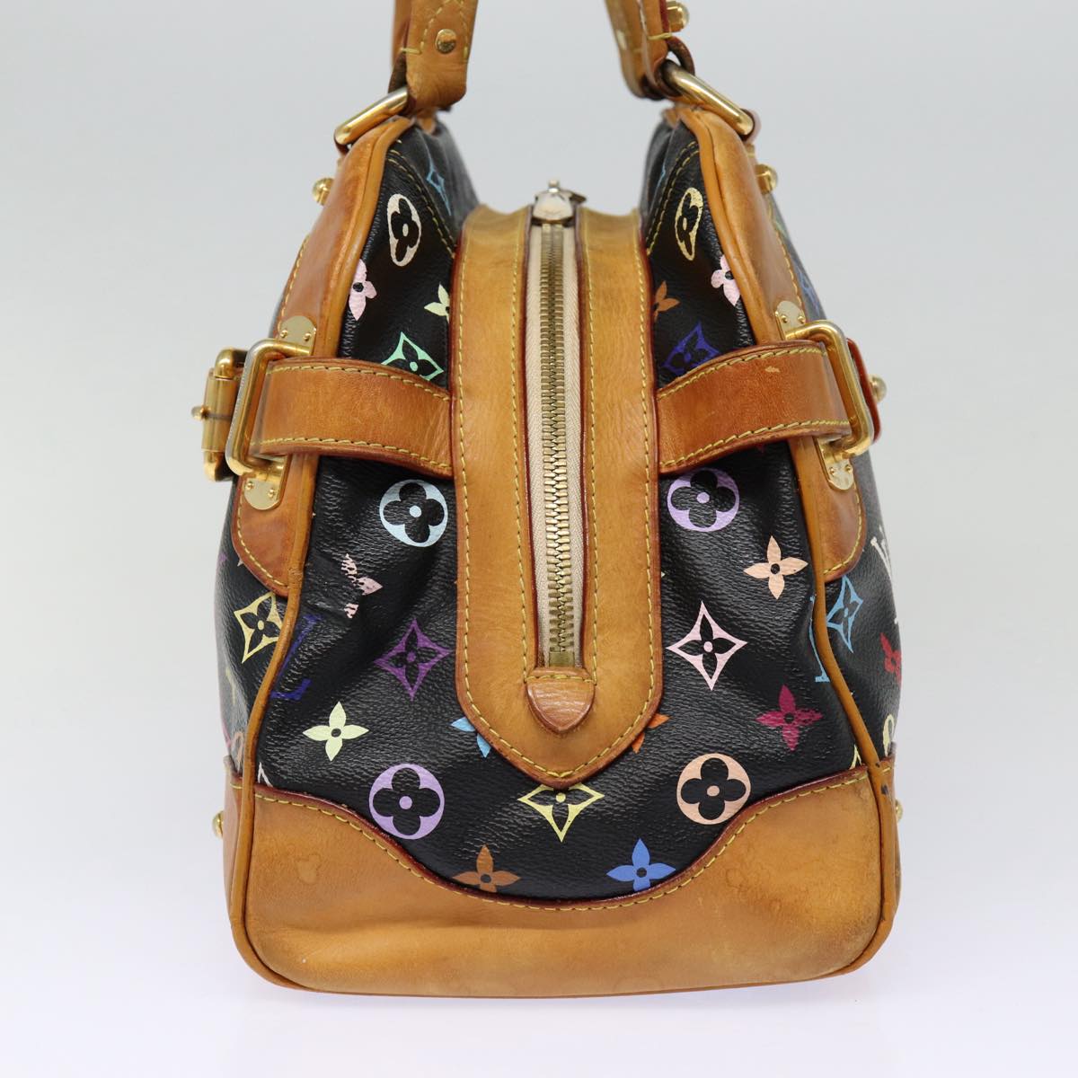 LOUIS VUITTON Monogram Multicolor Claudia Hand Bag Black M40194 LV Auth fm3735