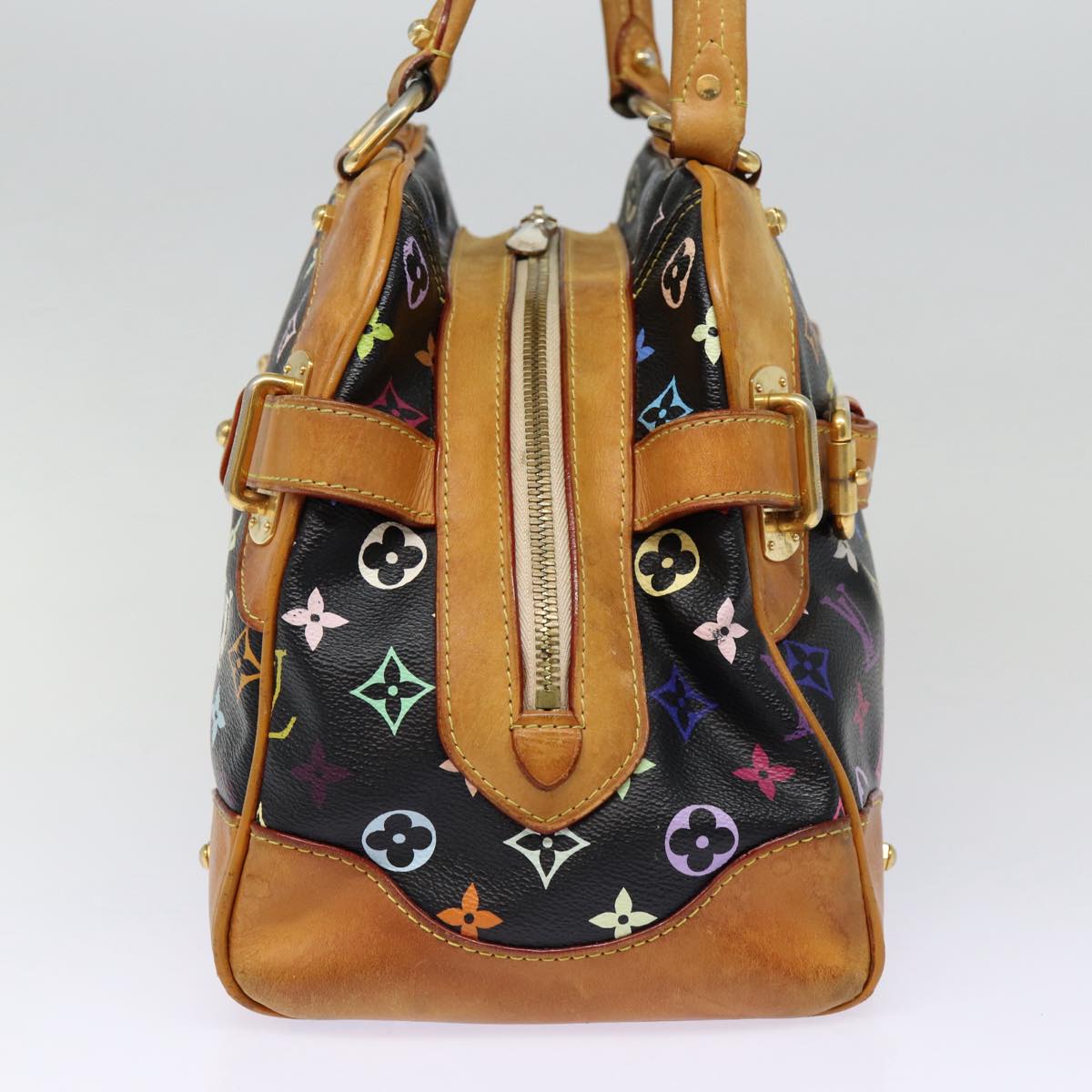 LOUIS VUITTON Monogram Multicolor Claudia Hand Bag Black M40194 LV Auth fm3735