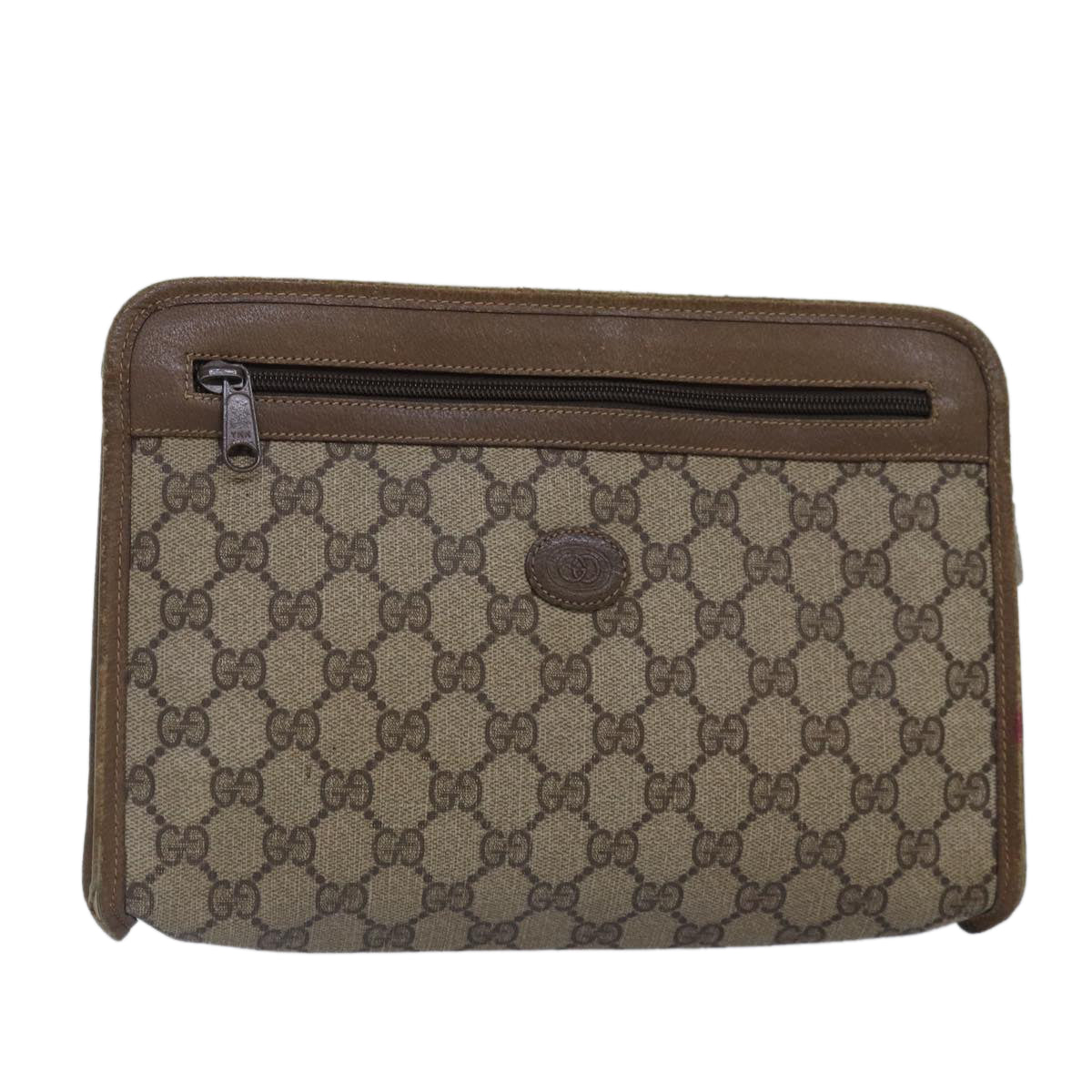 Gucci Leather Canvas Clutch