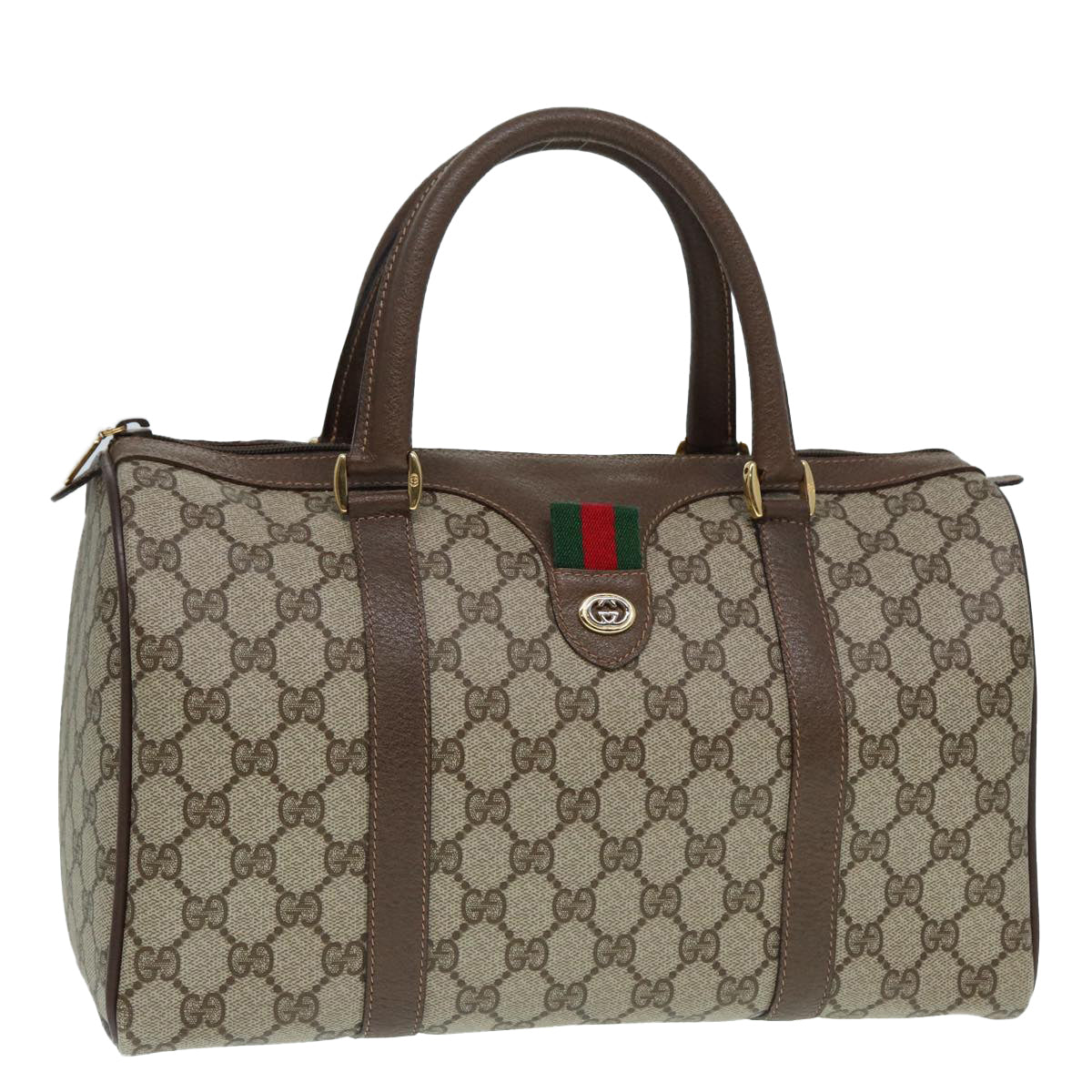 Gucci Leather Canvas Handbag