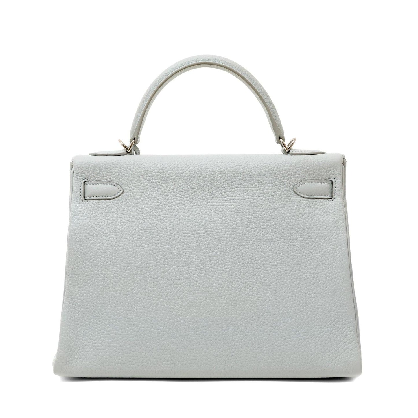 Luxury Hermes Kelly 32cm Gris Perle Togo w/ Palladium Hardware