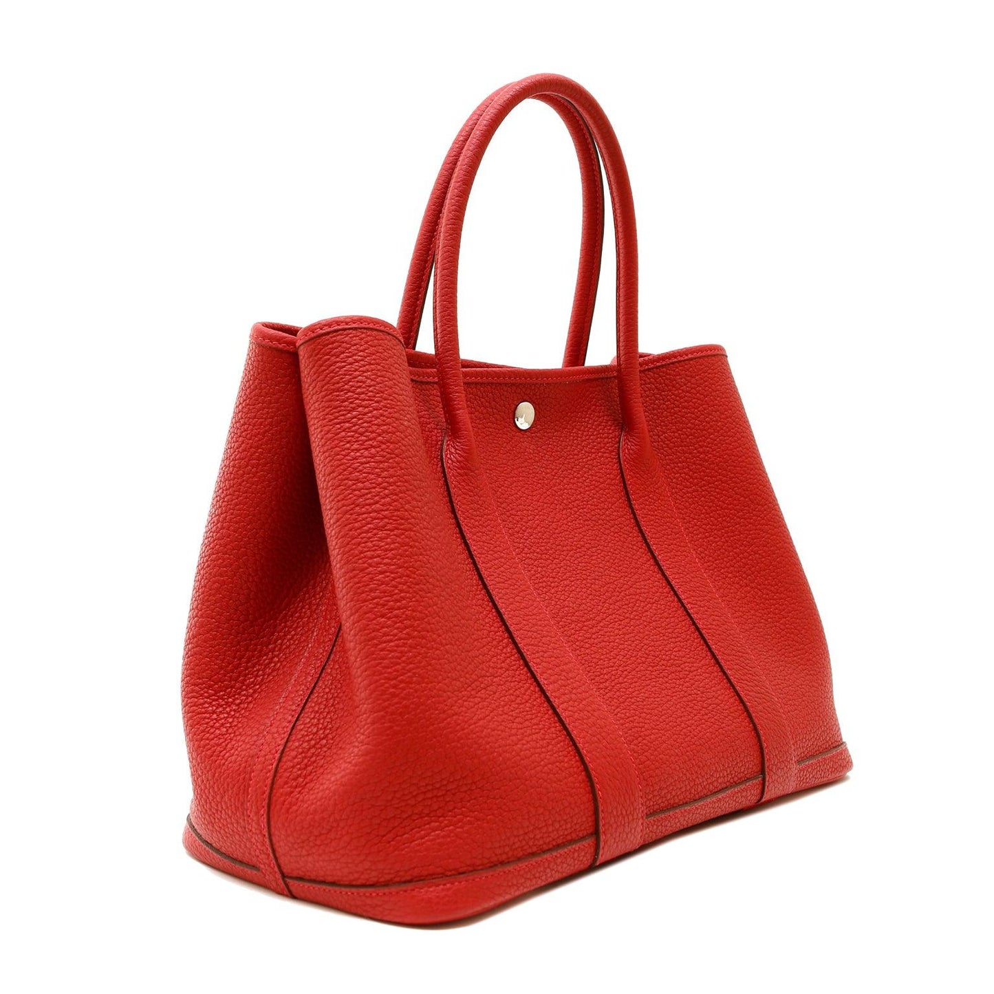 Luxury Hermes Red Garden Party Negonda Leather Bag