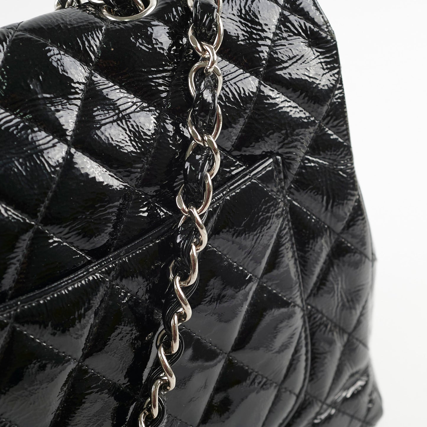 Chanel Jumbo Single Flap Patent Black - Series 11