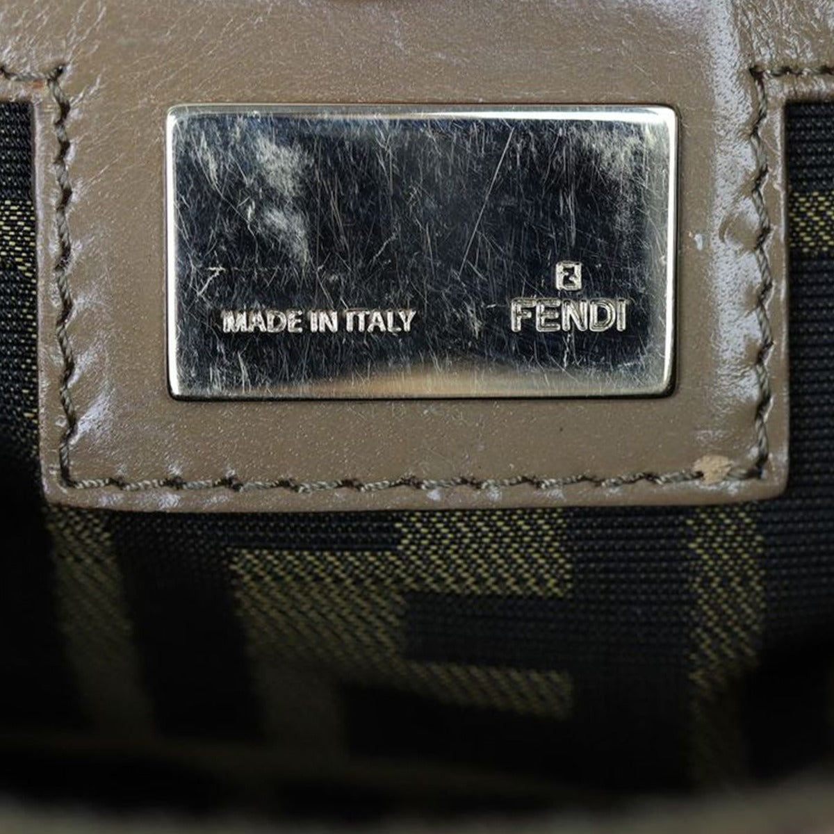 Fendi Woven Leather Baguette Bag