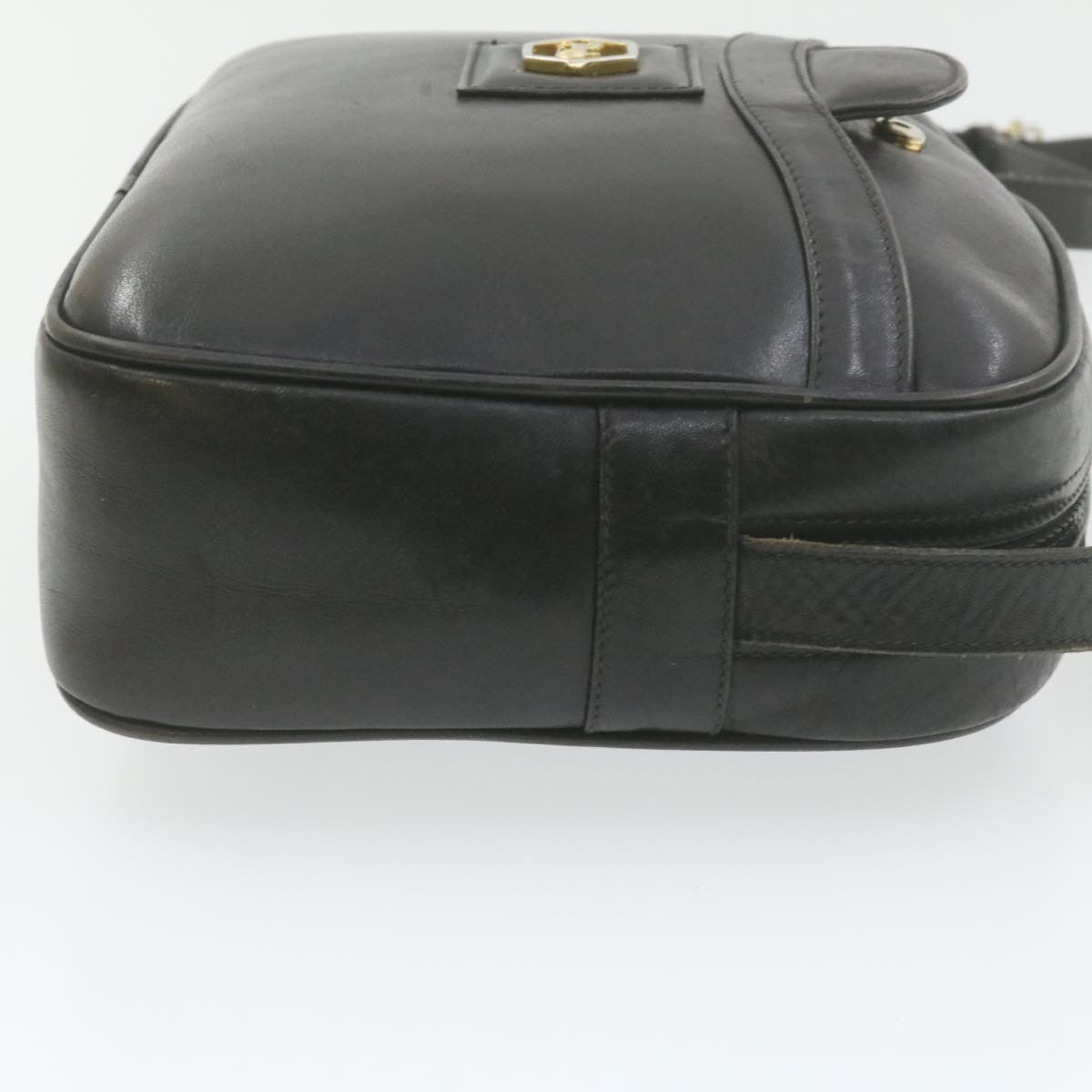 Luxury CELINE Horse Carriage Macadam Shoulder Bag Leather Black  am1005g