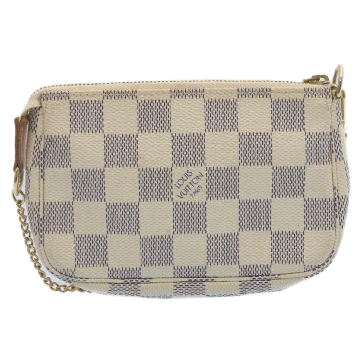 LOUIS VUITTON Damier Azur Mini Pochette Accessoires Pouch LV Auth am2224g Clutch