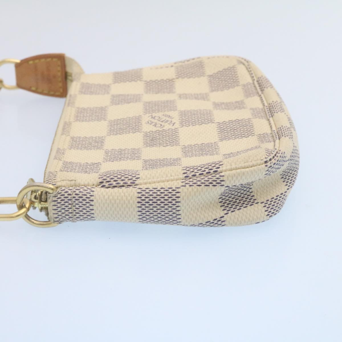 LOUIS VUITTON Damier Azur Mini Pochette Accessoires Pouch LV Auth am2224g Clutch