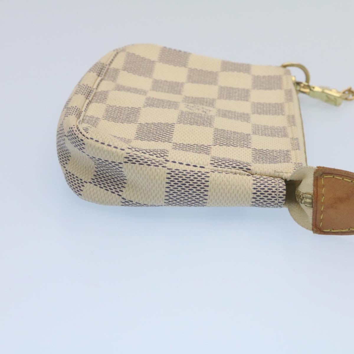 LOUIS VUITTON Damier Azur Mini Pochette Accessoires Pouch LV Auth am2224g Clutch
