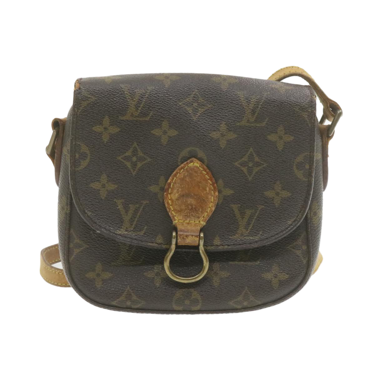 LOUIS VUITTON Monogram Saint Cloud PM Shoulder Bag LV Auth am754g