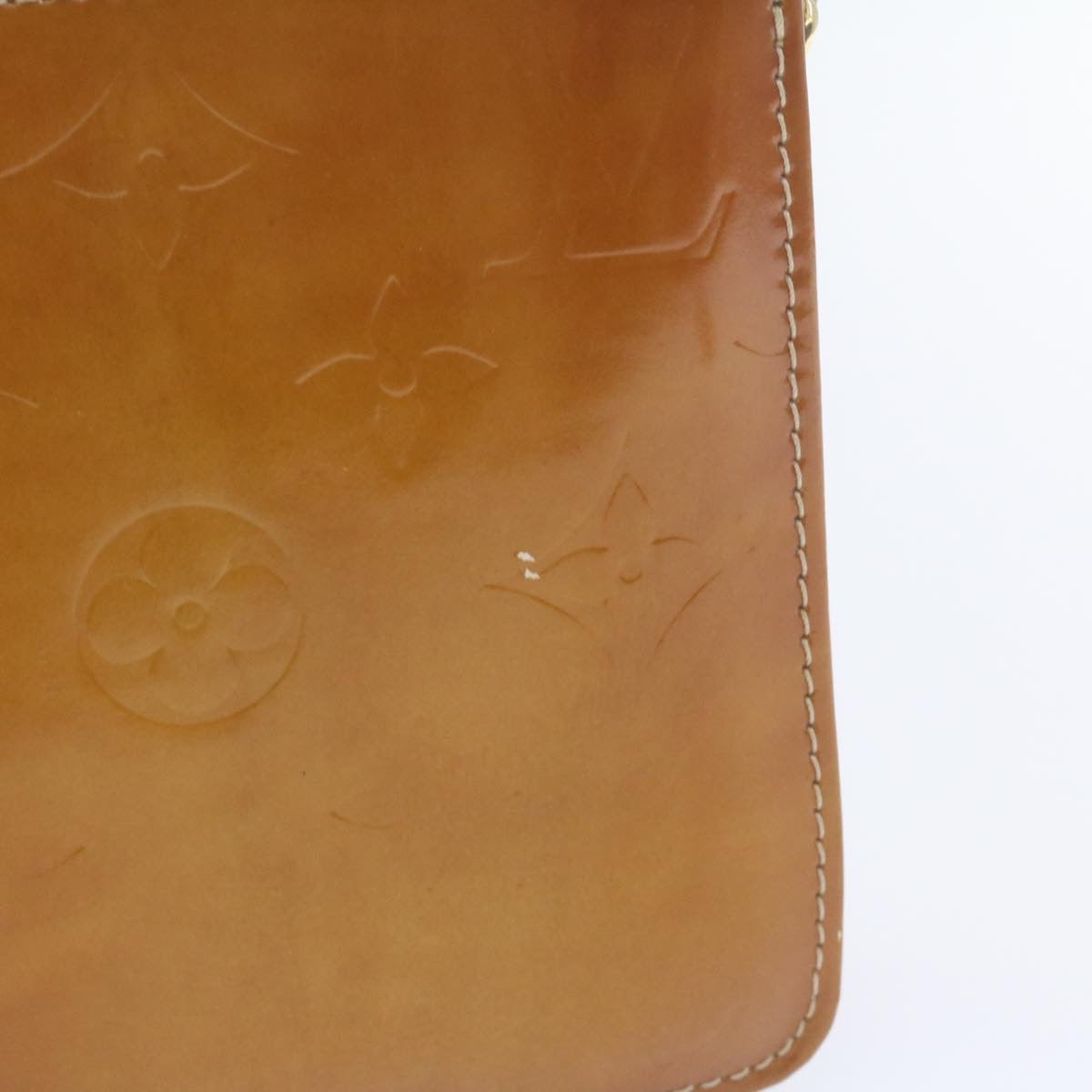 LOUIS VUITTON Monogram Vernis Lexington Pouch Beige LV Auth am961g Clutch