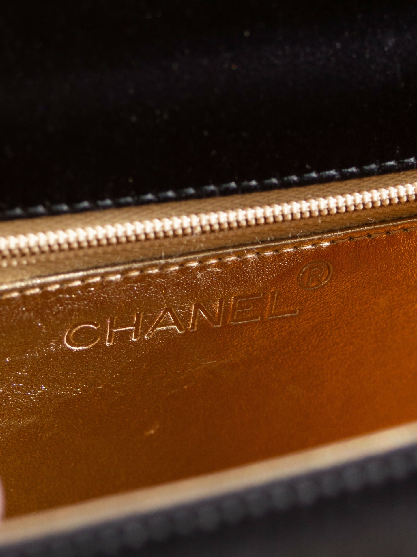 Chanel  Kelly 1996 Black Satin 24K Gold Mini Evening Bag