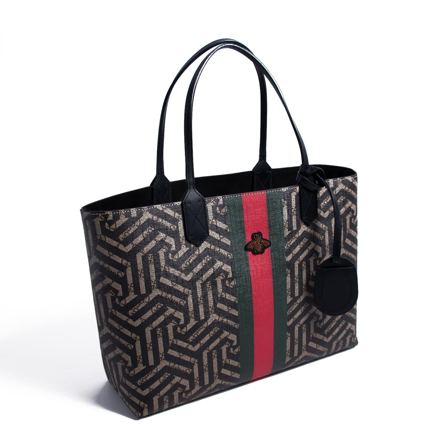 Gucci Web Leather Canvas Tote Style 3