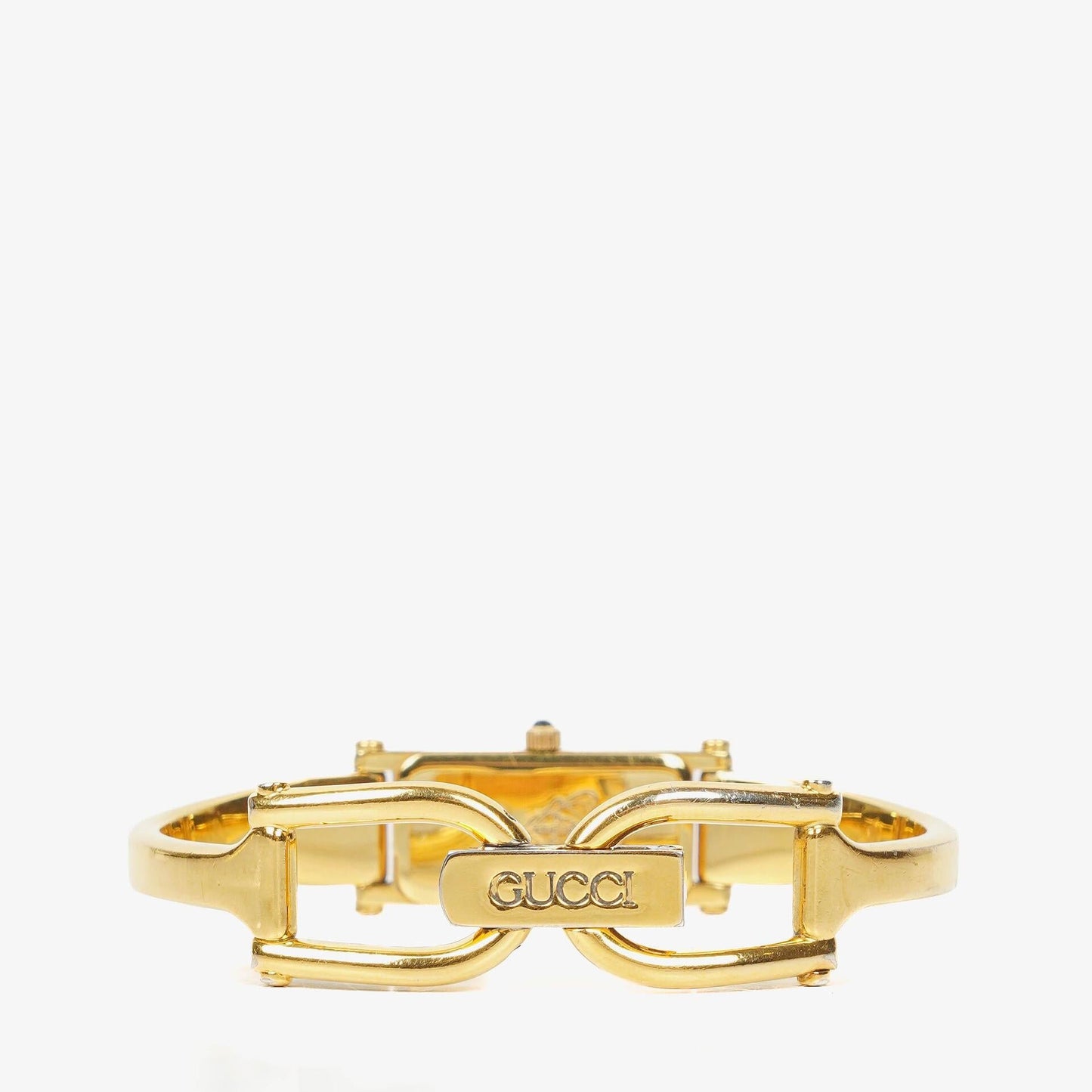 Gucci 1500 Rectangular Gold-Tone Stainless Steel Watch