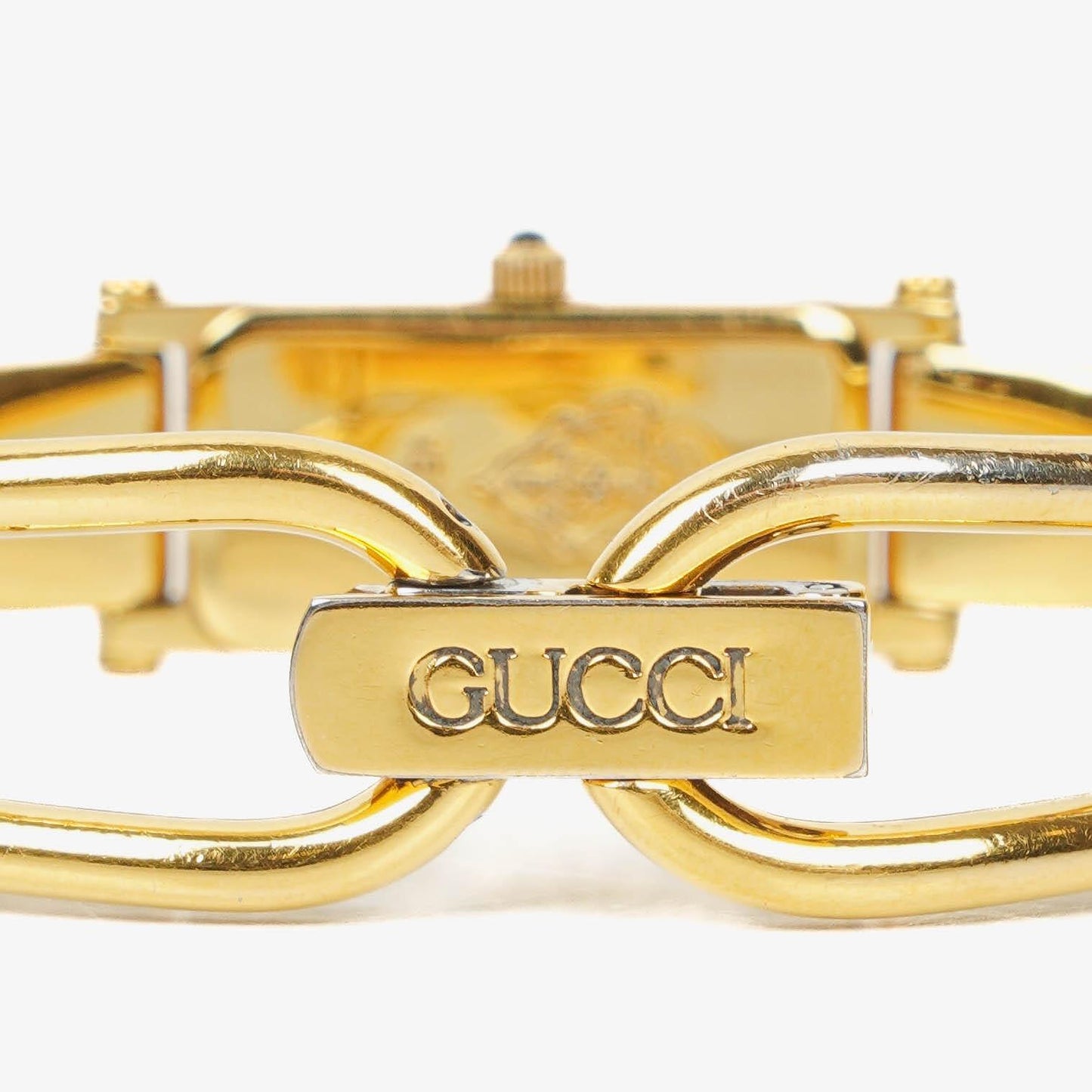 Gucci 1500 Rectangular Gold-Tone Stainless Steel Watch
