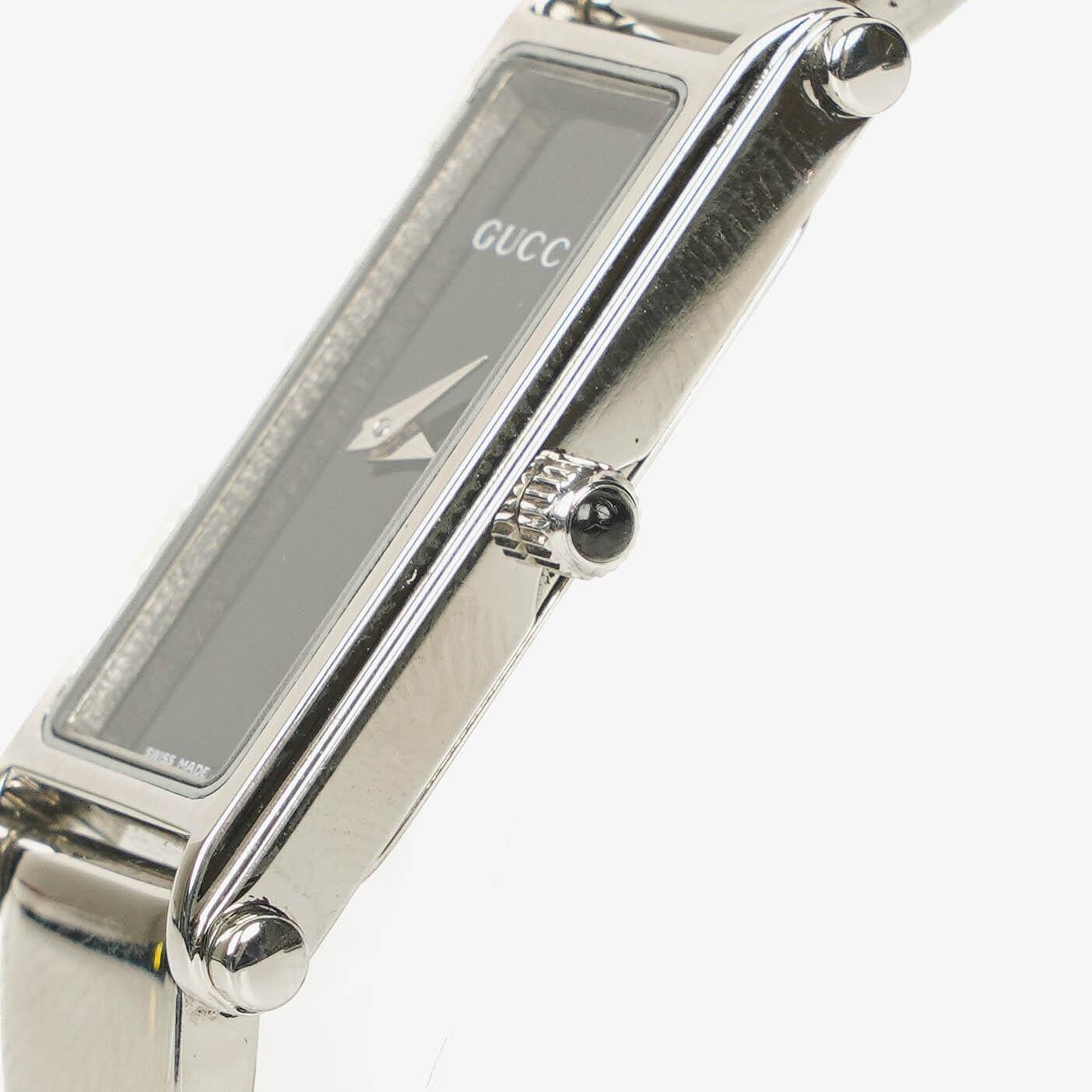 Gucci 1500L Rectangular Stainless Steel Watch
