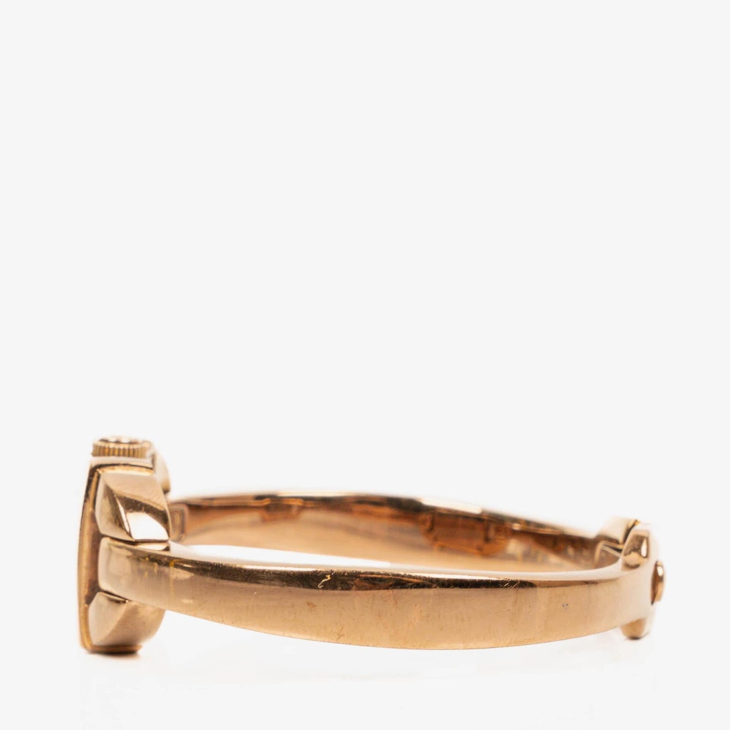 Gucci 6800L GG Dial Bangle Timepiece Gold-Tone Stainless Steel Watch