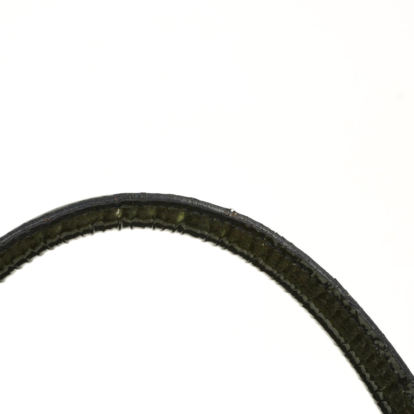 Gucci Abbey D-Ring Olive Green Patent Leather Hobo Bag