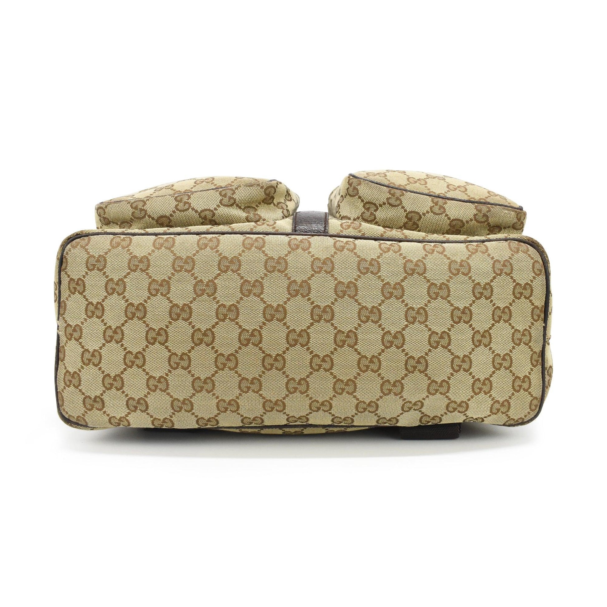 Gucci Monogram Leather Canvas Shoulder Bag