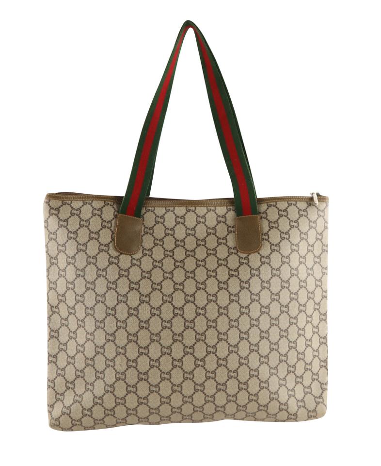 Gucci Beige Canvas Tote